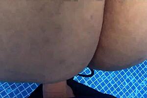 Latina MILF Huge Ass Pool Sex