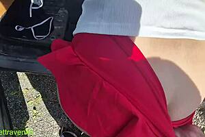 Wife goes dogging at park for facial