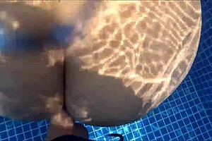 Latina MILF Huge Ass Pool Sex