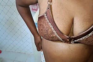 teacher rests after school class with natural tits