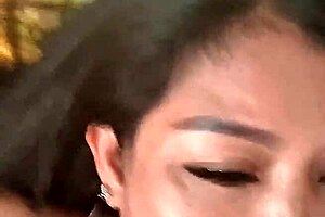 thai milf swallows cum after blowjob
