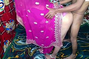 hindi desi step mausi fucked dick and penis entered pussy together thirst quenched by lifting saree and making her a mare