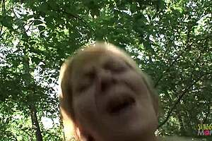 pov you are in forest tasting a milf granny