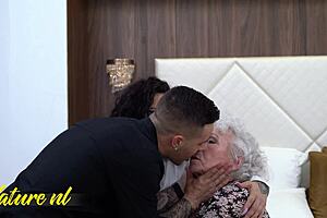 hairy stepmother joins us for licking