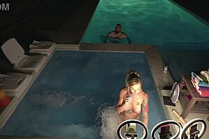 Hardcore hot tub threesome with deliah grace and nikki zee