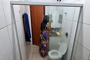 voyeur films latina teen taking a shower in bathroom