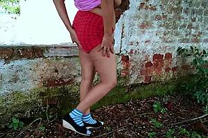 Girlfriend kisses then stepmom gets fucked in jungle