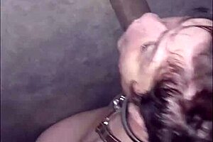 french housewife gets bound and used in bdsm gloryhole