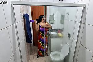 voyeur films latina teen taking a shower in bathroom