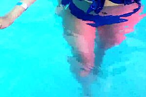cheating wife has pool sex