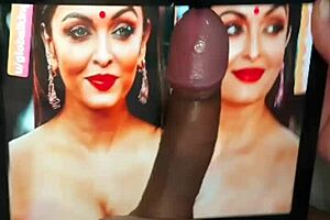 Aishwarya Rai tahan tribute semen kuat dari kumpulan, kongkek kasar dan sembah kontol pada MILF brunette.
