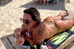 Blonde milf sucks in car until cumshot.