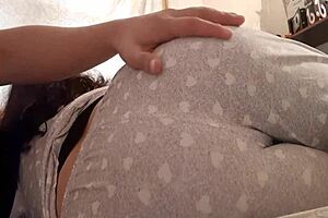 Latina teen sucks in heart pants